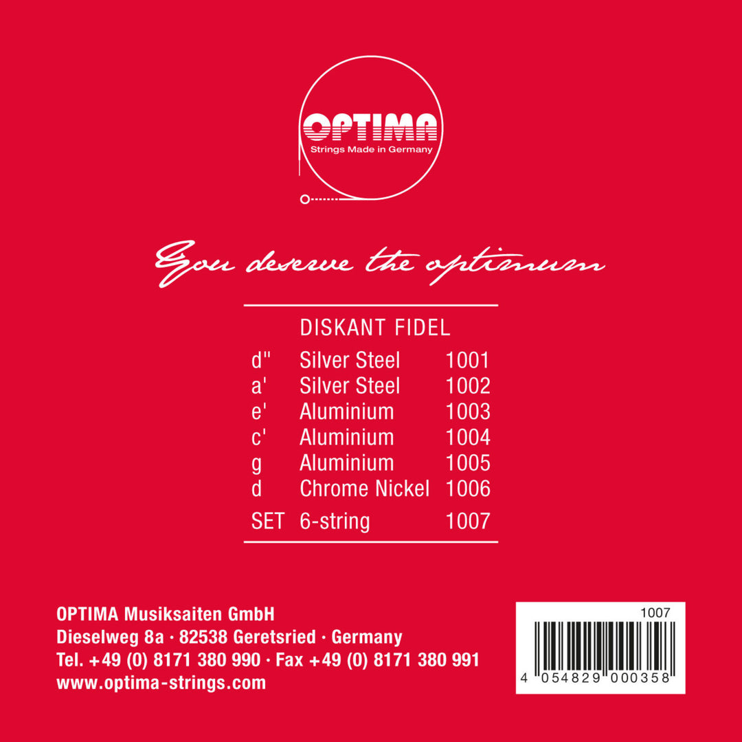 Optima Fidel strängar stål - set 6-strängad (1007)
