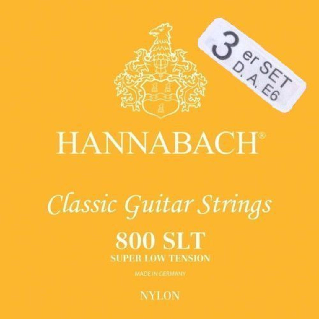 Hannabach strängar för klassisk gitarr serie 800 Super Low Tension silverpläterade - set med 3 bassträngar (8007SLT)