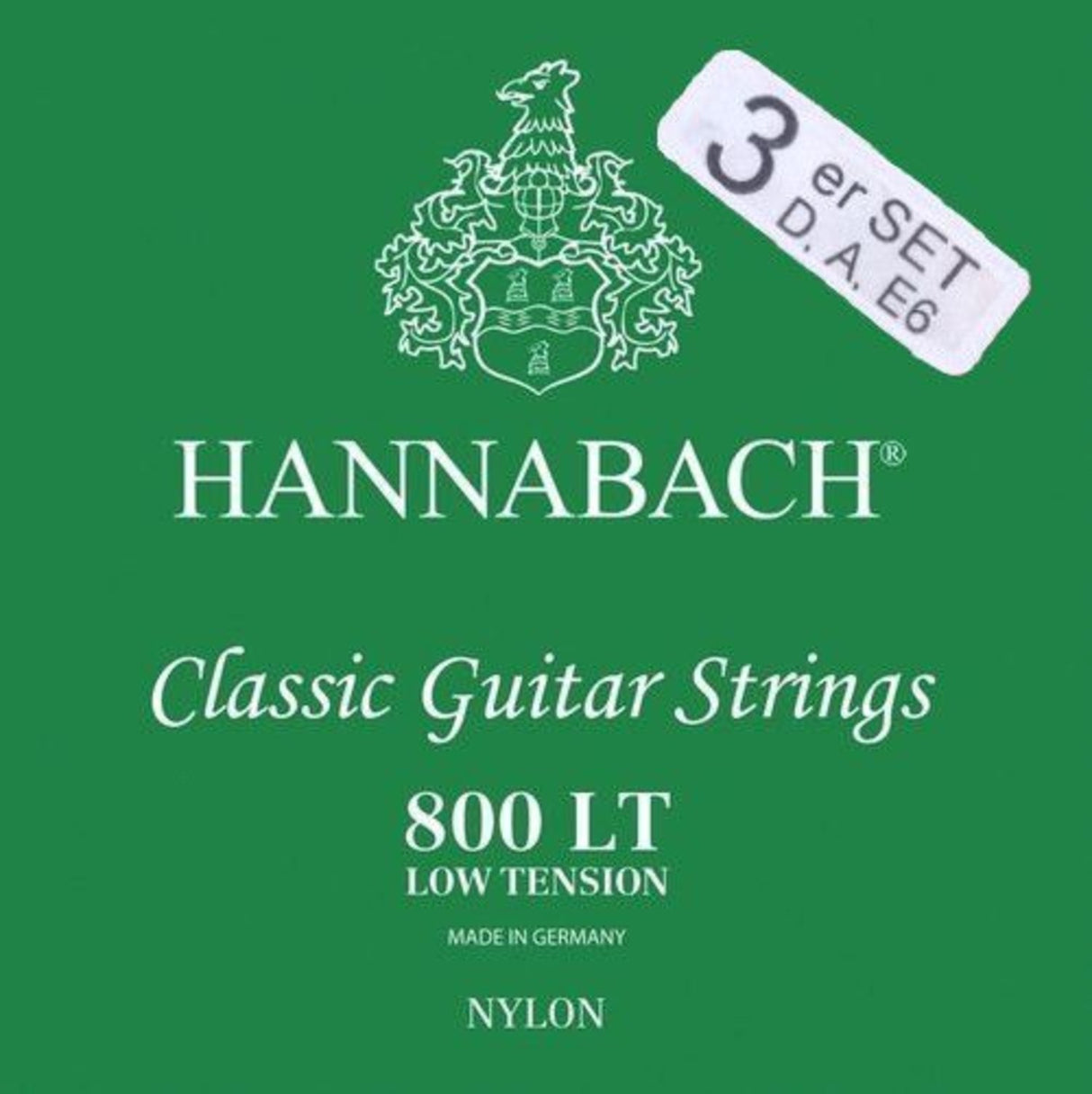 Hannabach strängar för klassisk gitarr serie 800 Low tension silverpläterade - set med 3 bassträngar (8007LT)