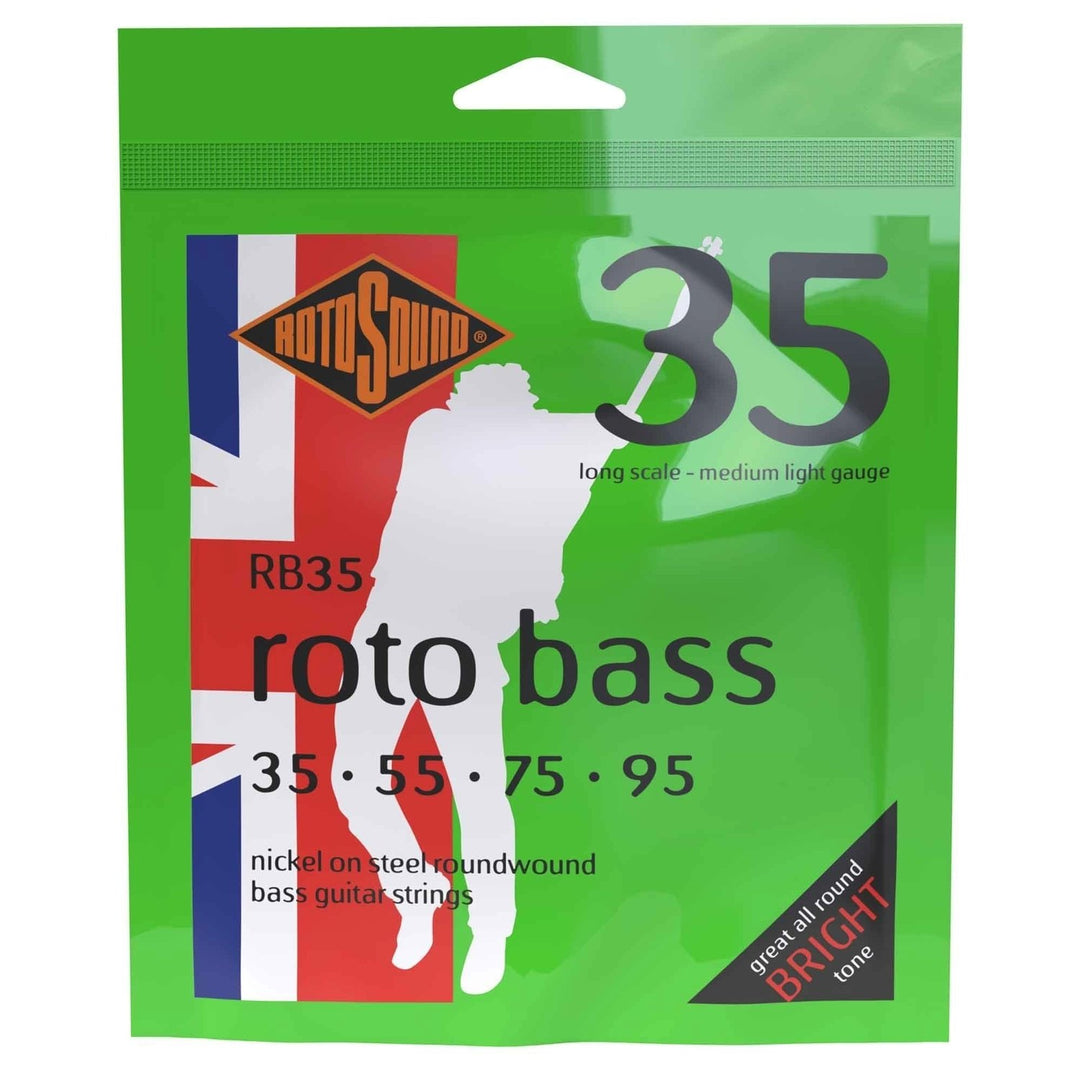 Rotosound E-bass-strängar Roto Bass - set 4-strängad Nickel Medium Light 35-95 (RB35)
