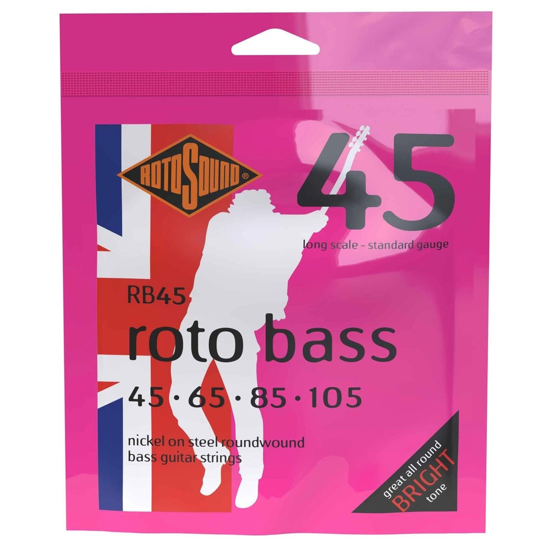 Rotosound E-bass-strängar Roto Bass - set 4-strängad Nickel Standard 45-105 (RB45)
