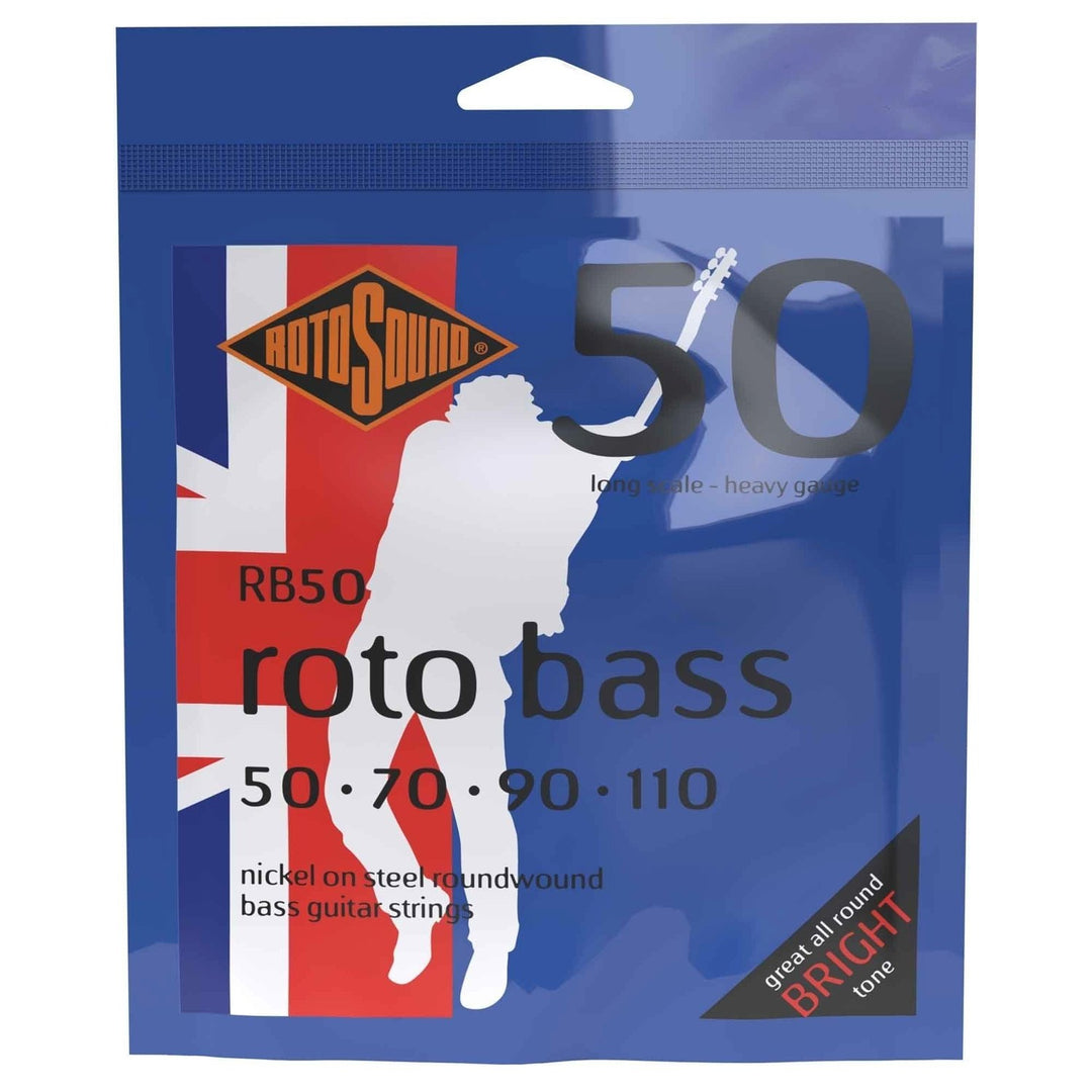 Rotosound E-bass-strängar Roto Bass - set 4-strängad Nickel Heavy 50-110 (RB50)