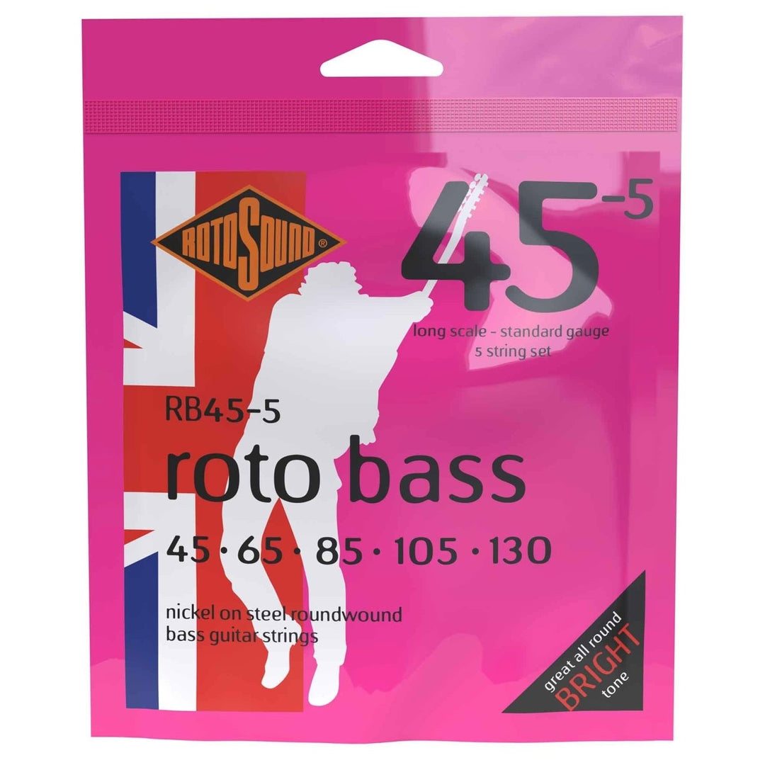 Rotosound E-Bass strängar Roto Bass - set 5-strängat Nickel Standard 45-130 (RB45-5)