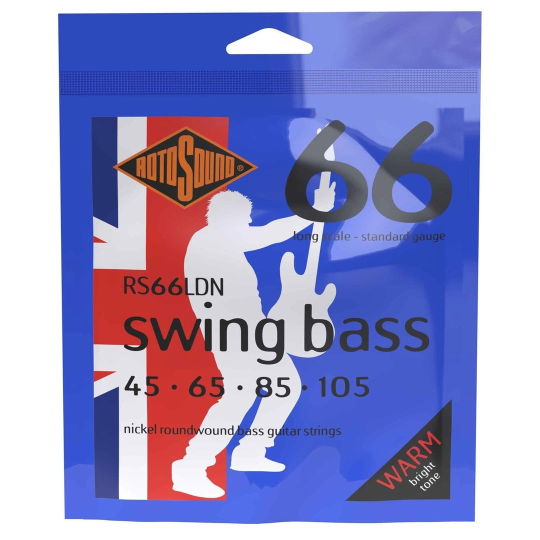 Rotosound elbassträngar Swing Bass 66 - set för 4-strängad Nickel Standard 45-105 (RS66LDN)