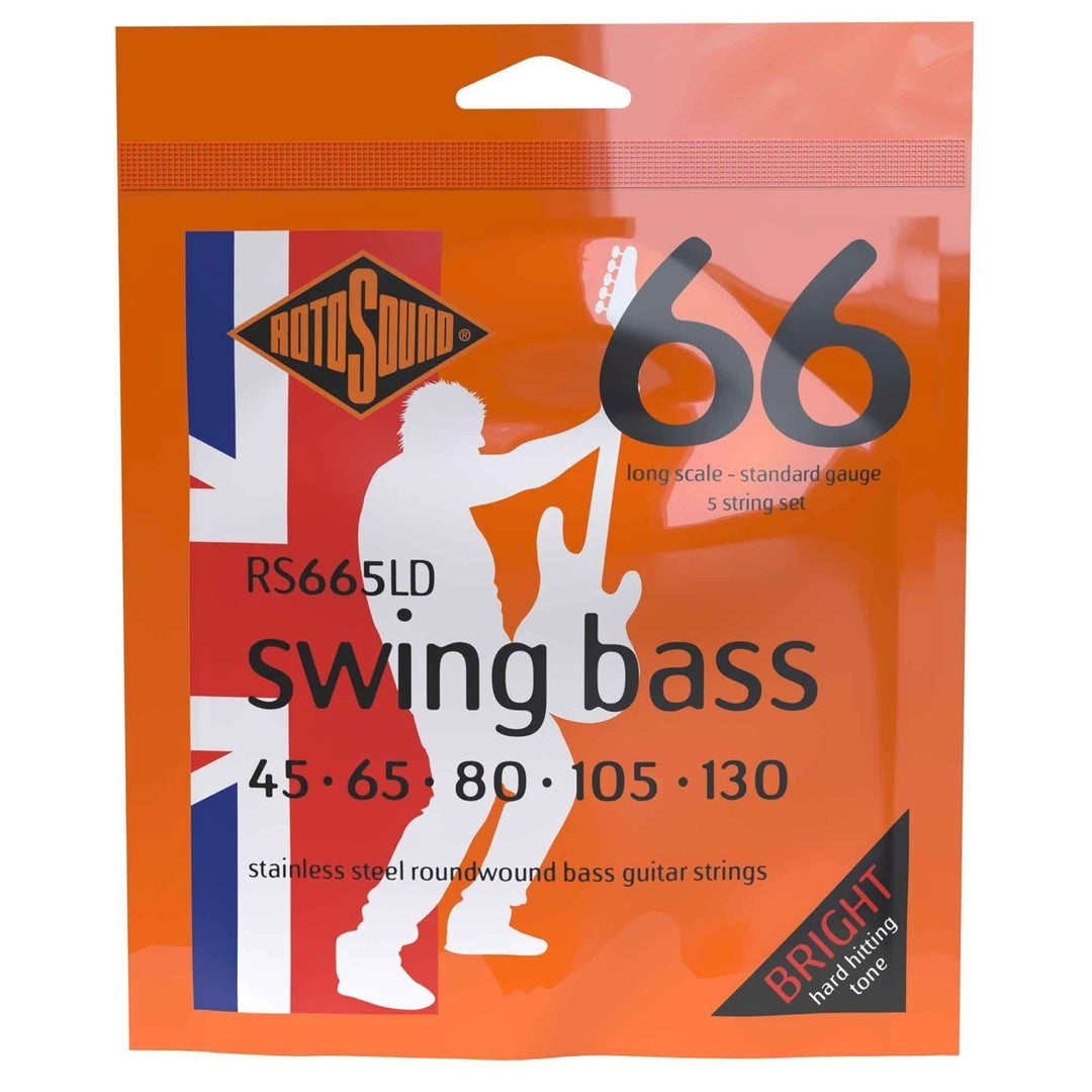 Rotosound elbassträngar Swing Bass 66 - set för 5-strängad rostfritt stål Standard 45-130 (RS665LD)