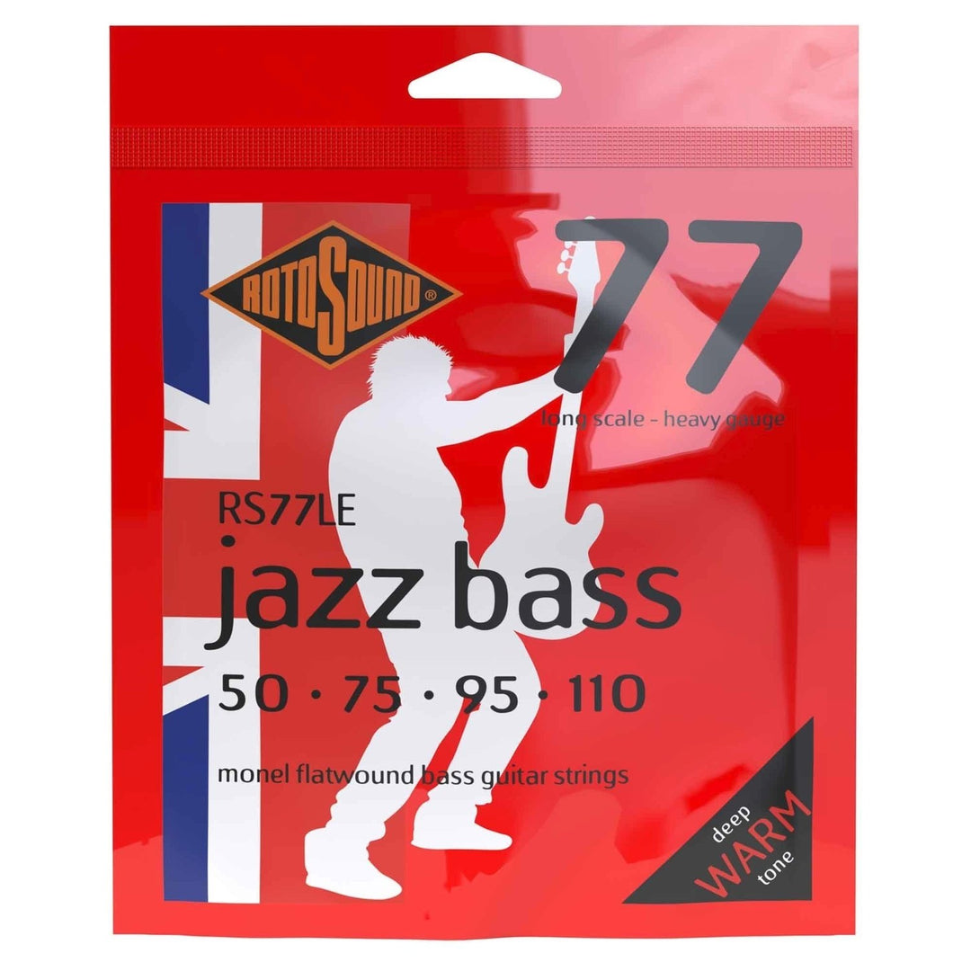 Rotosound Jazz Bass-strängar Jazz Bass 77 - set 4-strängat Flatwound Heavy 50-110 (RS77LE)