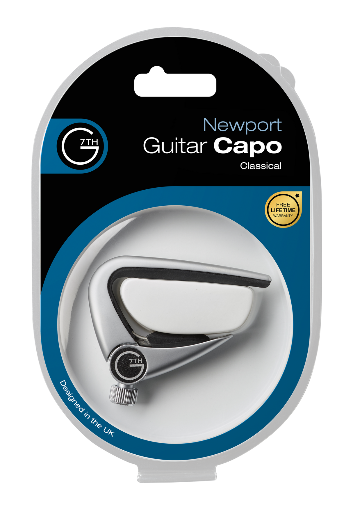 G7th Capo Newport - Klassisk gitarr, silver (C33013)