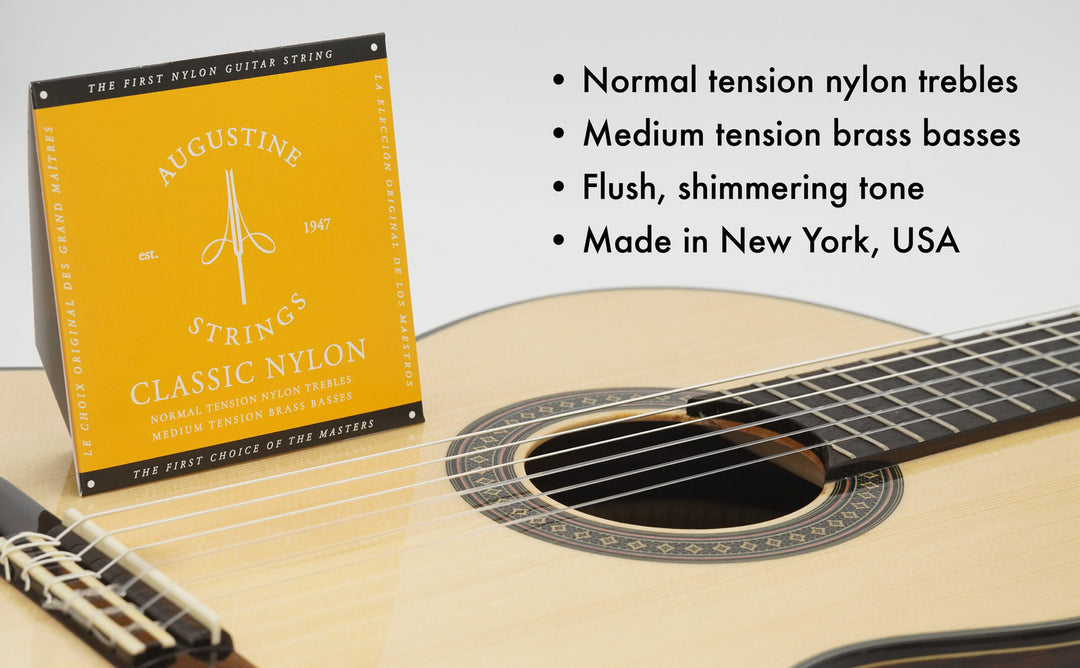 Augustine strängar för klassiska Gitarrer Classic Label - set Classic Gold (normal/medium)