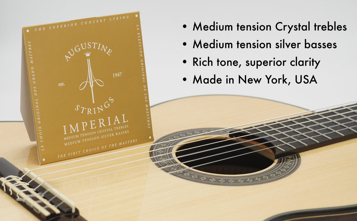 Augustine strängar för klassisk gitarr Imperial Crystal Nylon medium - Set Imperial Red (medium/medium)