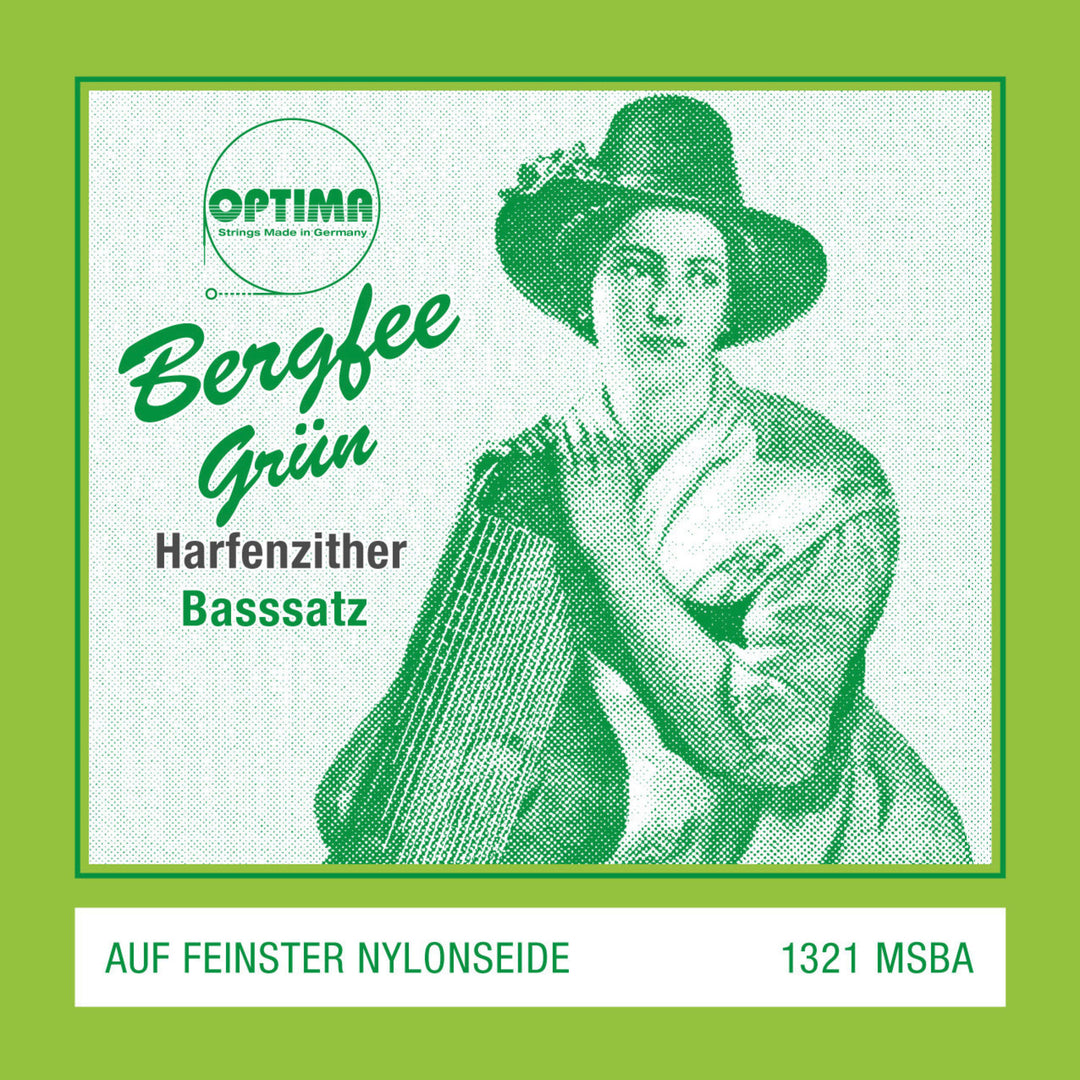 Optima strängar för cittra harp-/luftresonanscittra nylon grön 1321 - bassats (1321.MSBA)