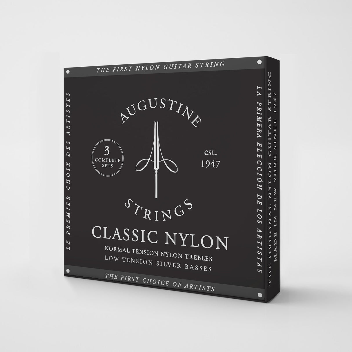 Augustine-strängar för klassisk gitarr Classic Label - 3 x set Classic Black (normal/låg)