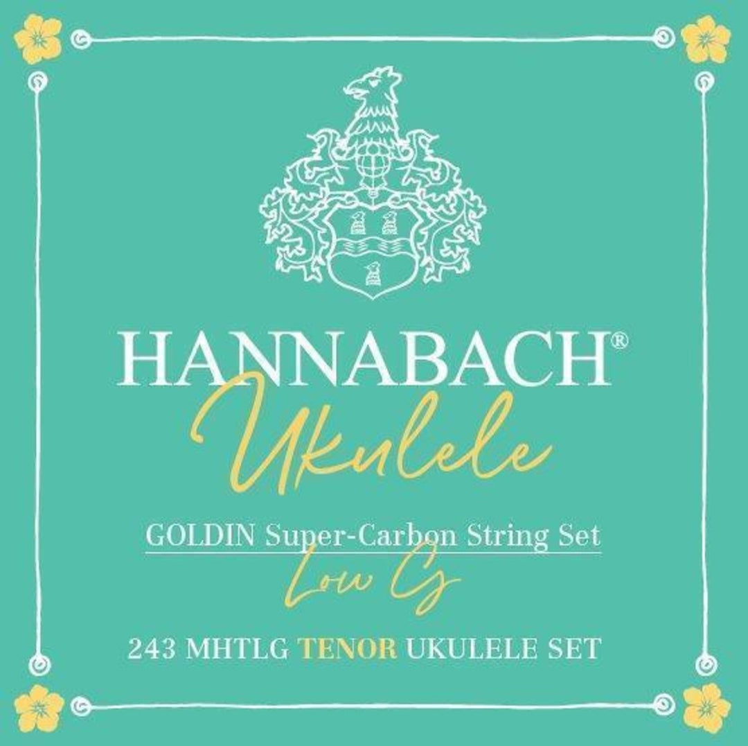 Hannabach strängar för ukulele tenorukulele Goldin 243MHTLG low G - set Low G (243MHTLG)