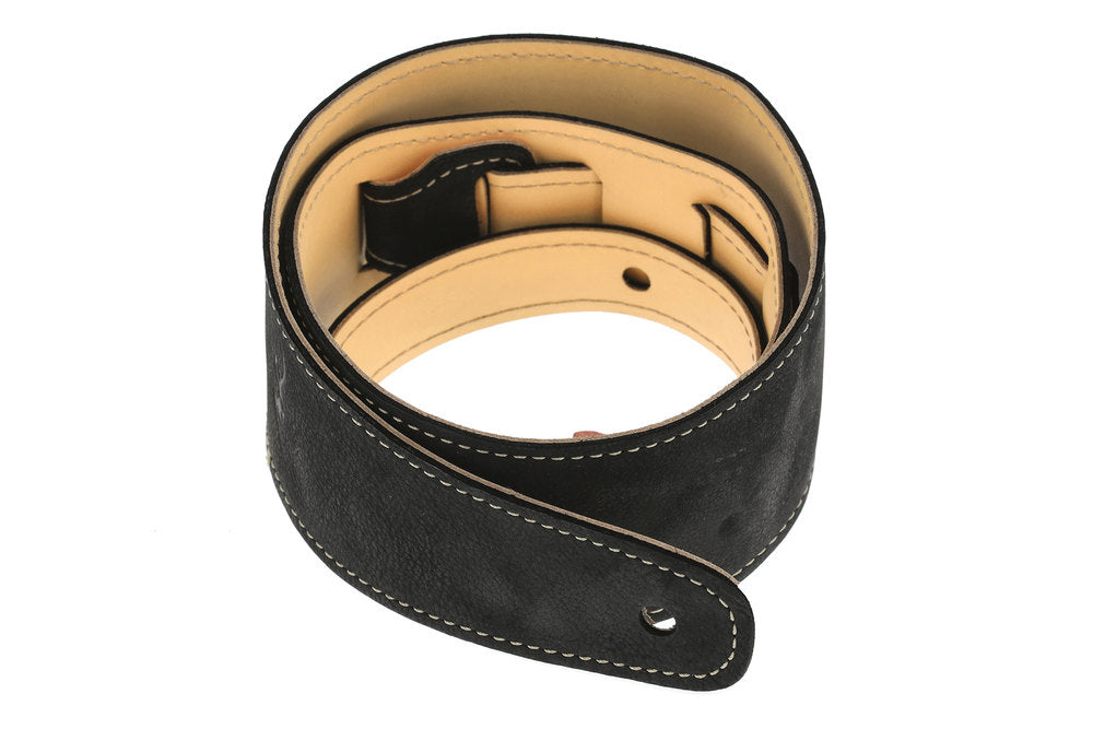 GEWA Regular 70 gitarrrem i läder, Satin Black