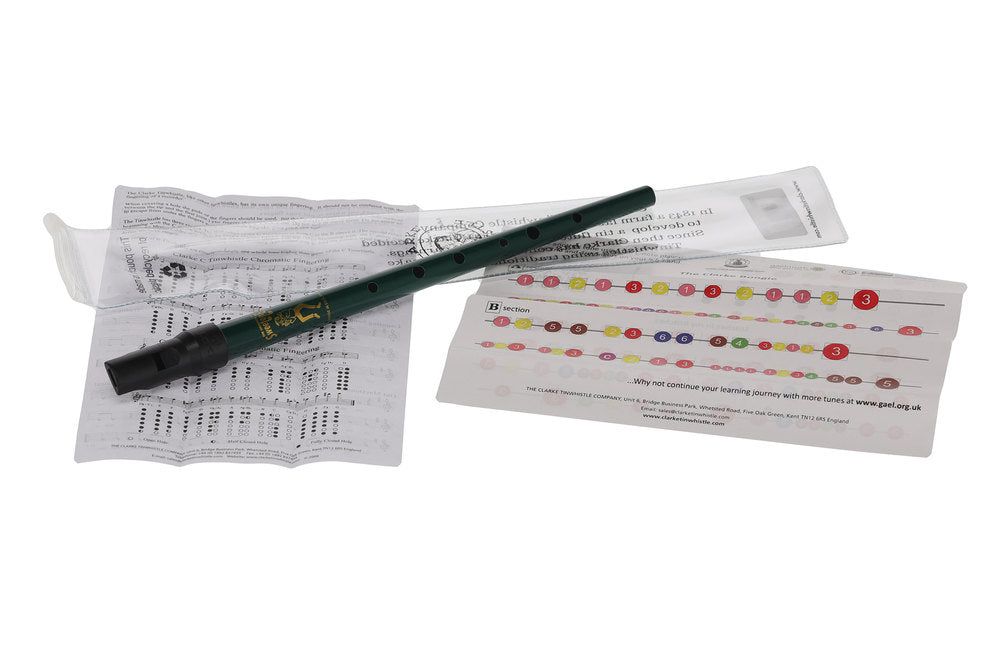 Clarke Sweetone tin whistle i D, grön