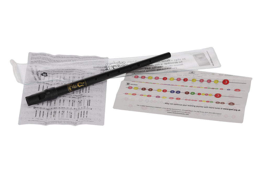 Clarke Sweetone tin whistle i D, svart