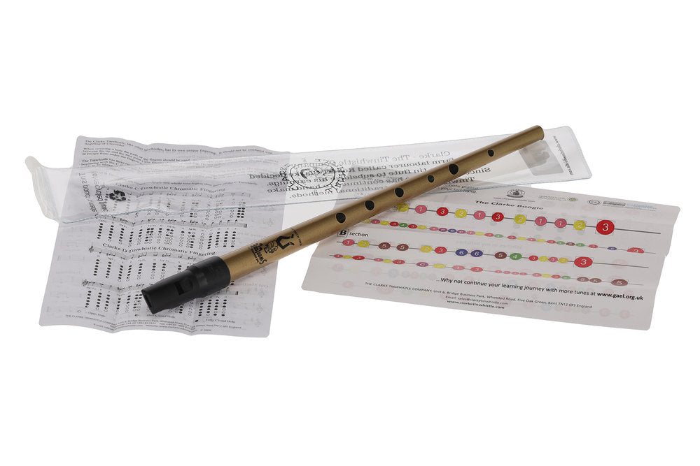 Clarke Sweetone tin whistle i C, guld