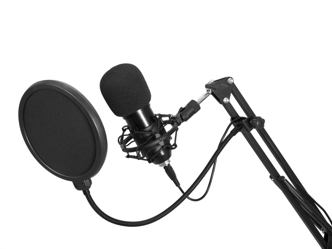 OMNITRONIC BMS-1C USB-kondensatormikrofonset för sändning