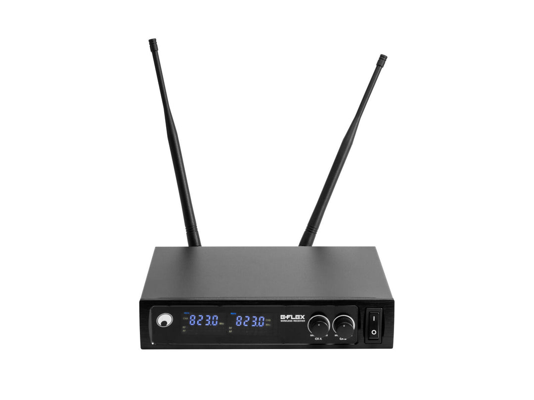 OMNITRONIC UHF E-FLEX 2, trådlöst mikrofonsystem 823-832/863-865 MHz
