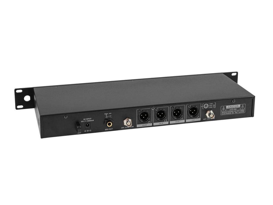 OMNITRONIC UHF-604 4-kanals trådlöst mikrofonsystem 520-554 MHz