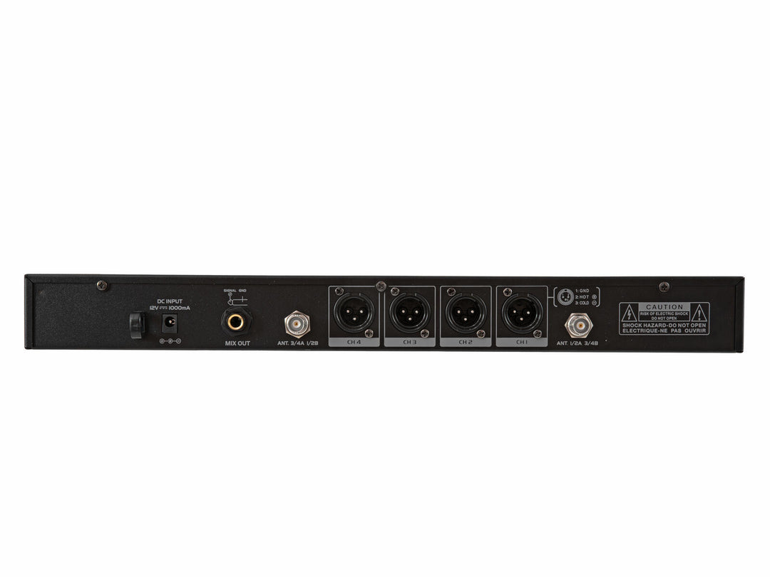 OMNITRONIC UHF-604 4-kanals trådlöst mikrofonsystem 520-554 MHz