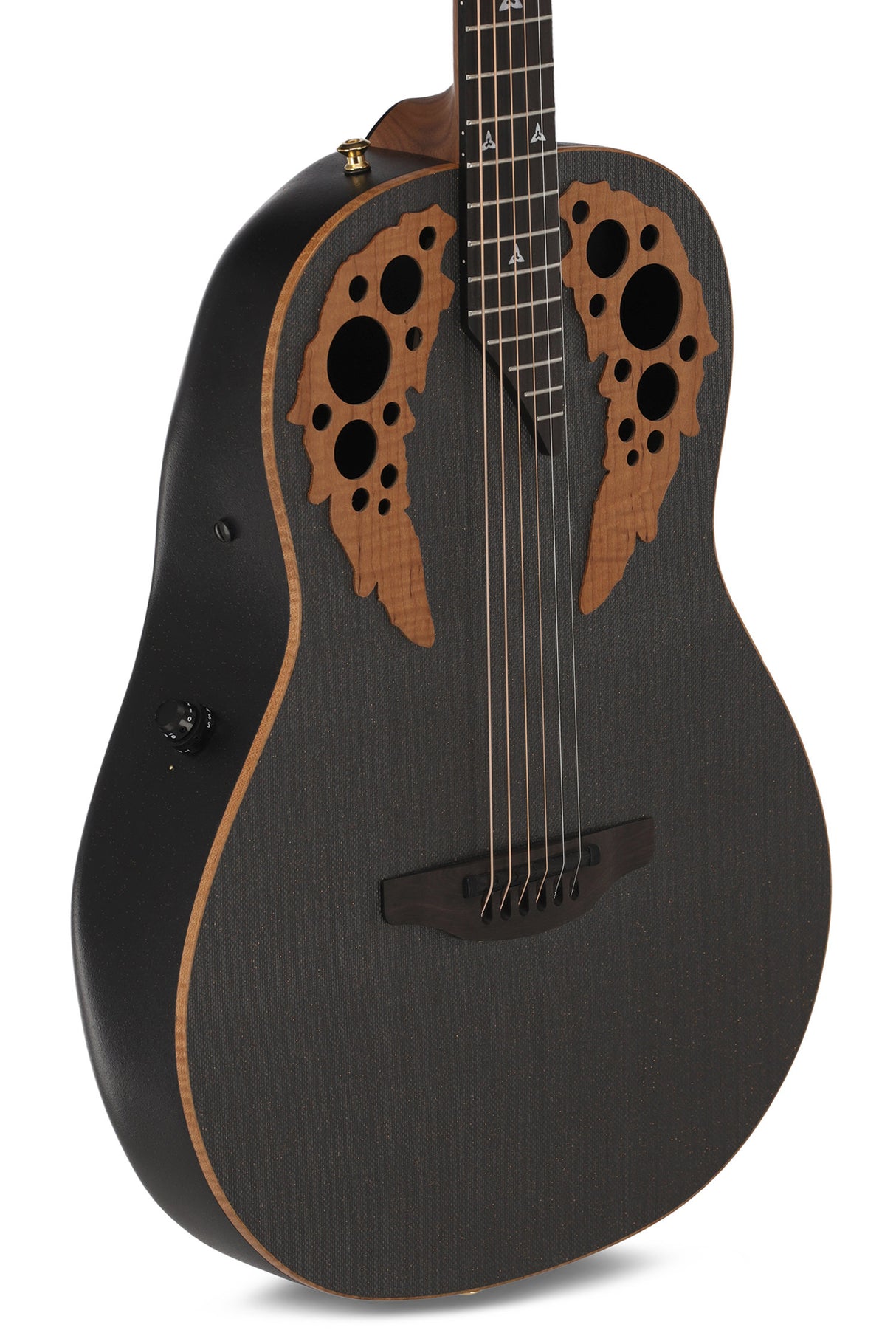 Adamas E-akustiska Gitarrer ADAMAS U581T-FM Mid-Depth Non-Cutaway - svart satin koppar metal flake (U581T-FM-G)