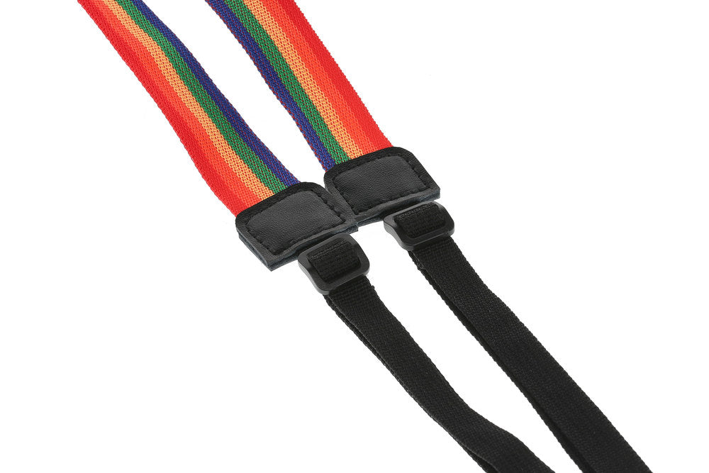 Fire & Stone ljudhålsrem för ukulele, "Rainbow", 25 mm