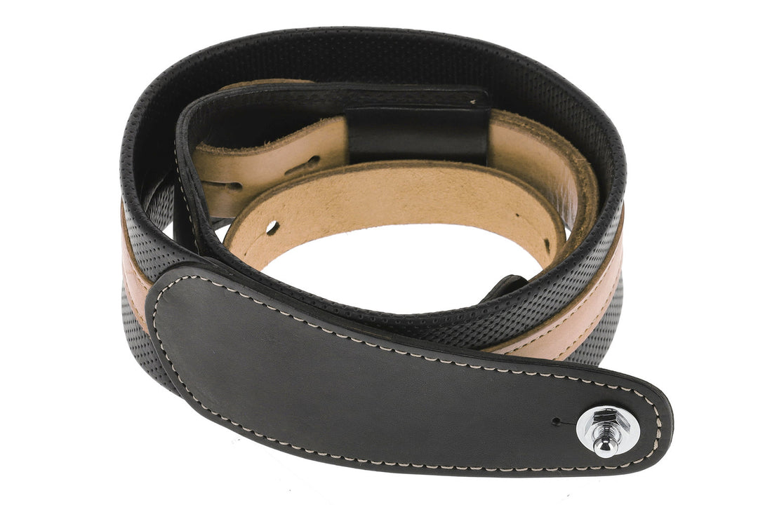 GEWA Gitarrer-remmar Prestige 65 vadderad Security Locks - black punctured/brown