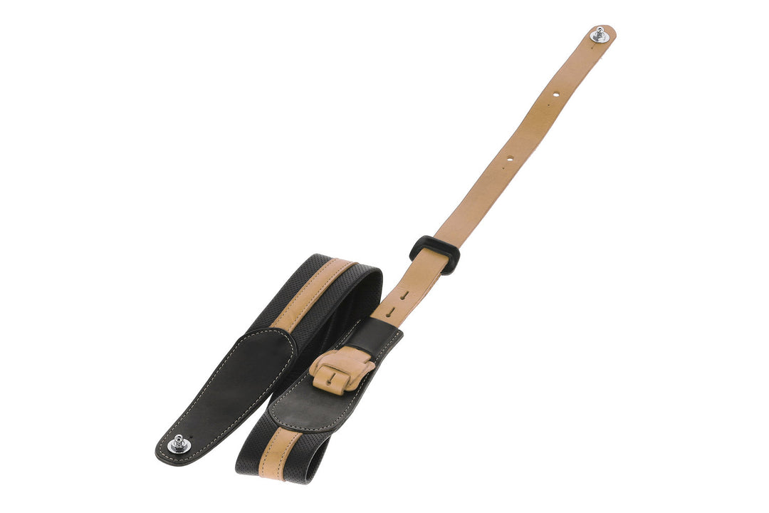 GEWA Gitarrer-remmar Prestige 65 vadderad Security Locks - black punctured/brown