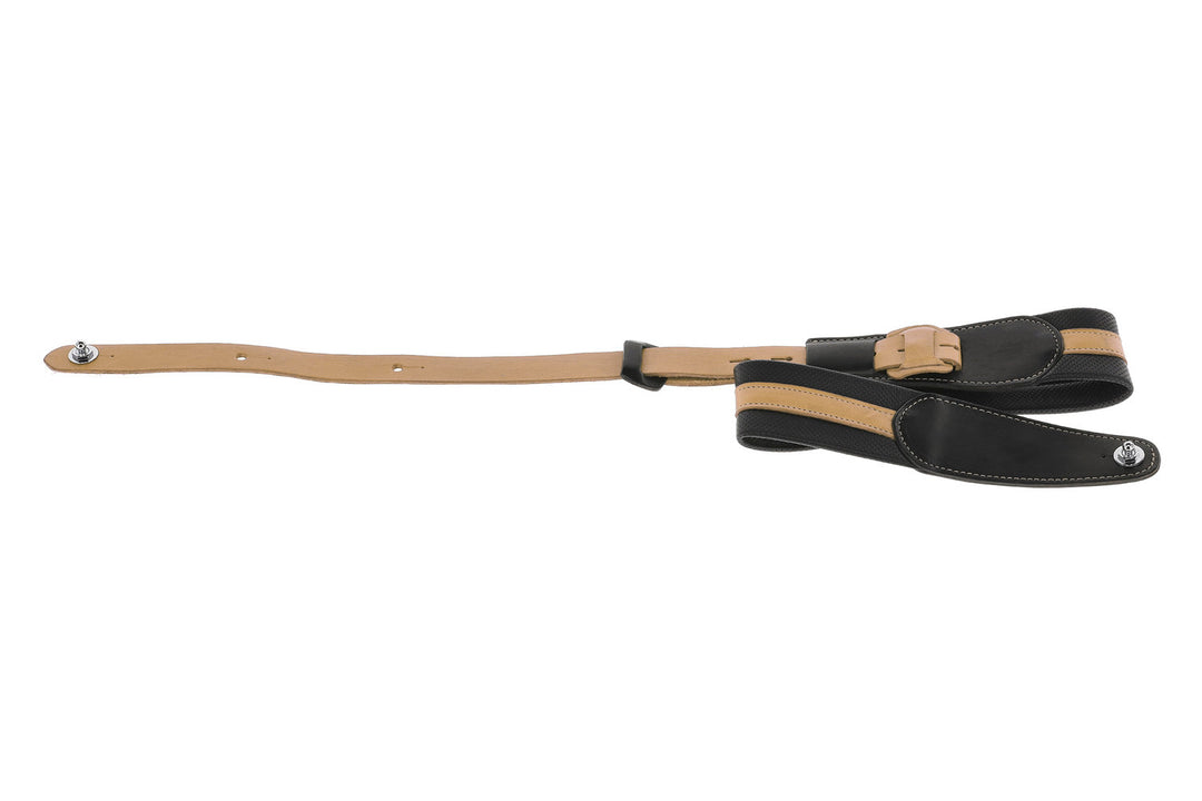 GEWA Gitarrer-remmar Prestige 65 vadderad Security Locks - black punctured/brown