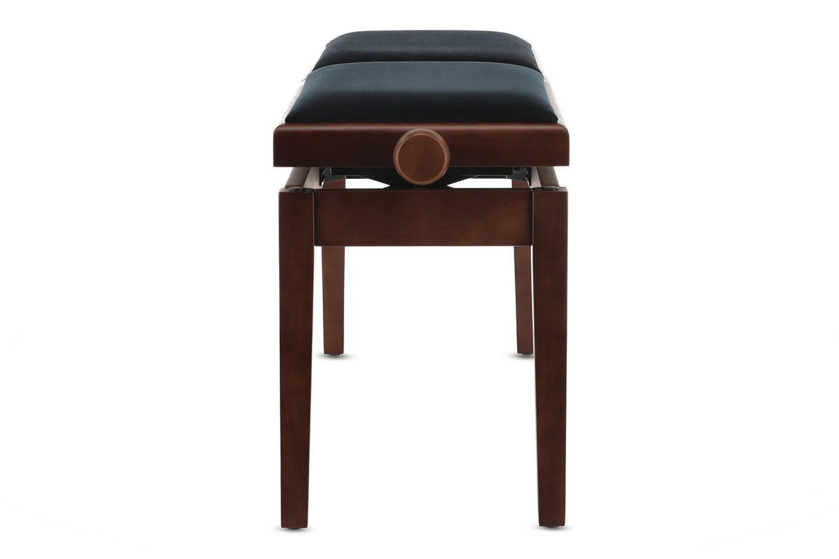 GEWA pianobänk Deluxe Double - valnöt matt