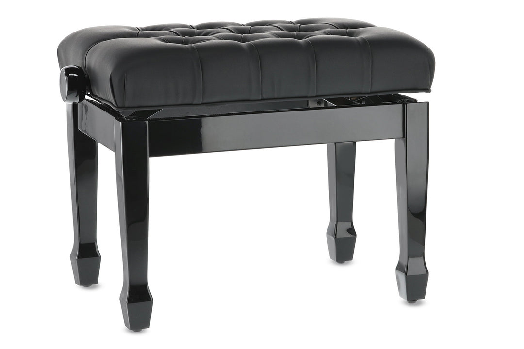 GEWA pianopall Deluxe XL svart högglans - svart överdrag
