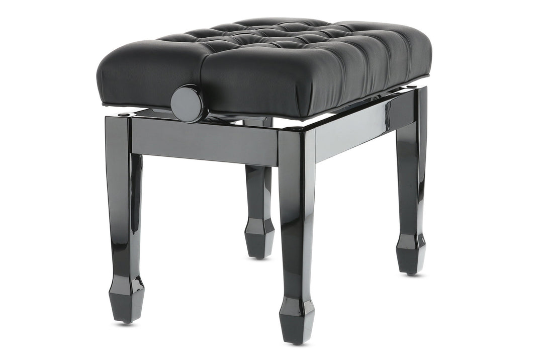 GEWA pianopall Deluxe XL svart högglans - svart överdrag