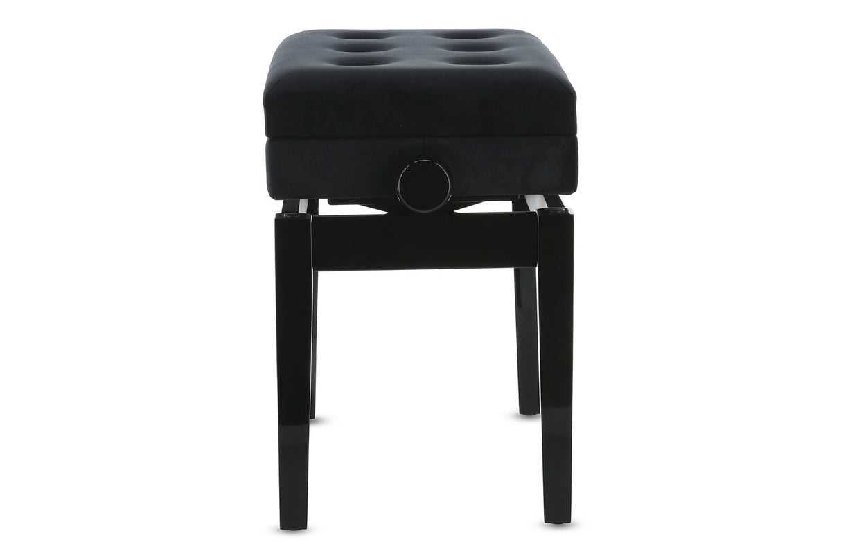 GEWA pianobänk Deluxe med förvaringsfack - Svart högglans