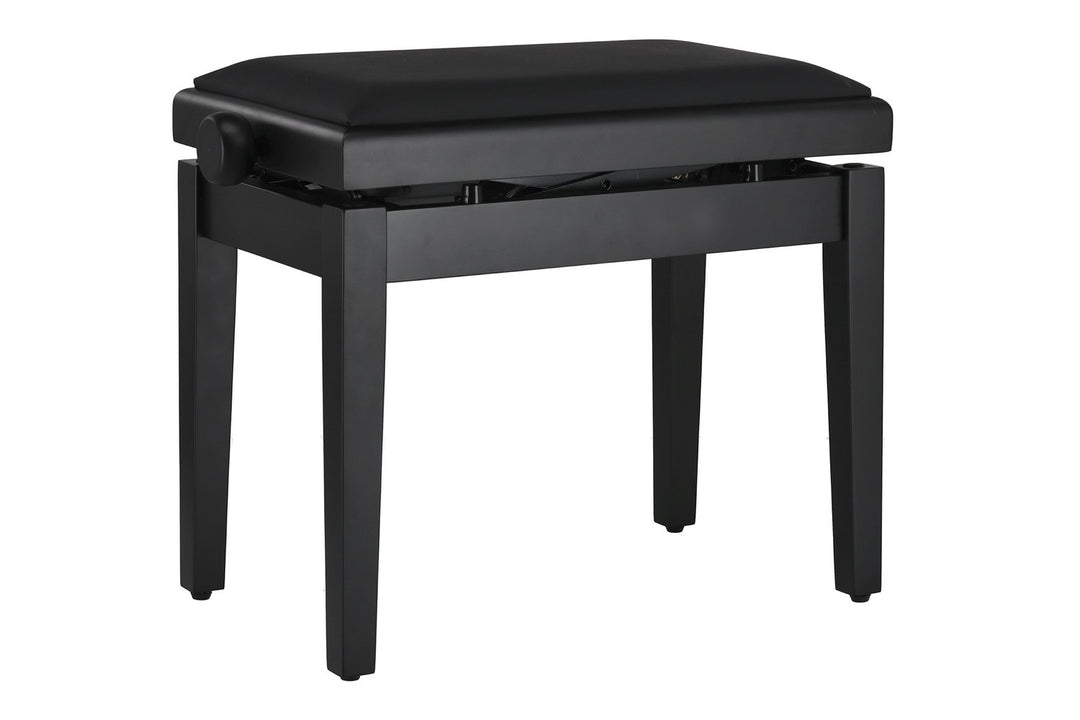GEWA pianobänk Deluxe Autolift Vinyl - svart matt (svart sits)
