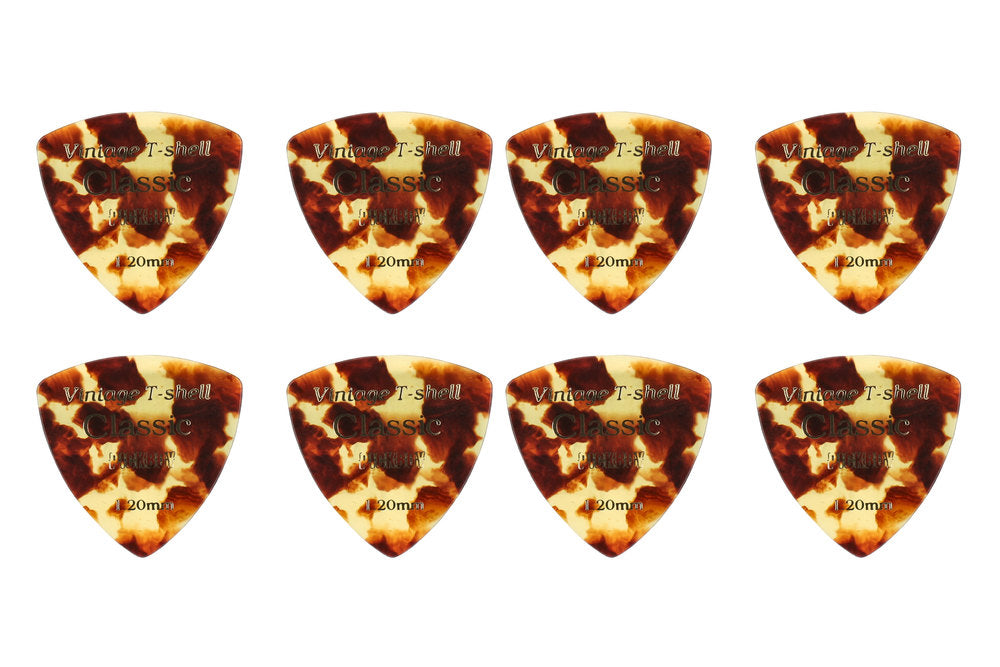 Pick Boy Vintage Classic T-Shell plektrum, trekantiga, 1,20 mm, 8 st.