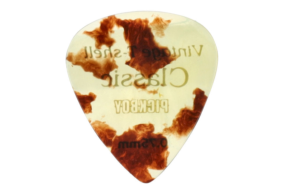 Pick Boy Vintage Classic T-Shell plektrum, korta, 0,75 mm, 8 st.