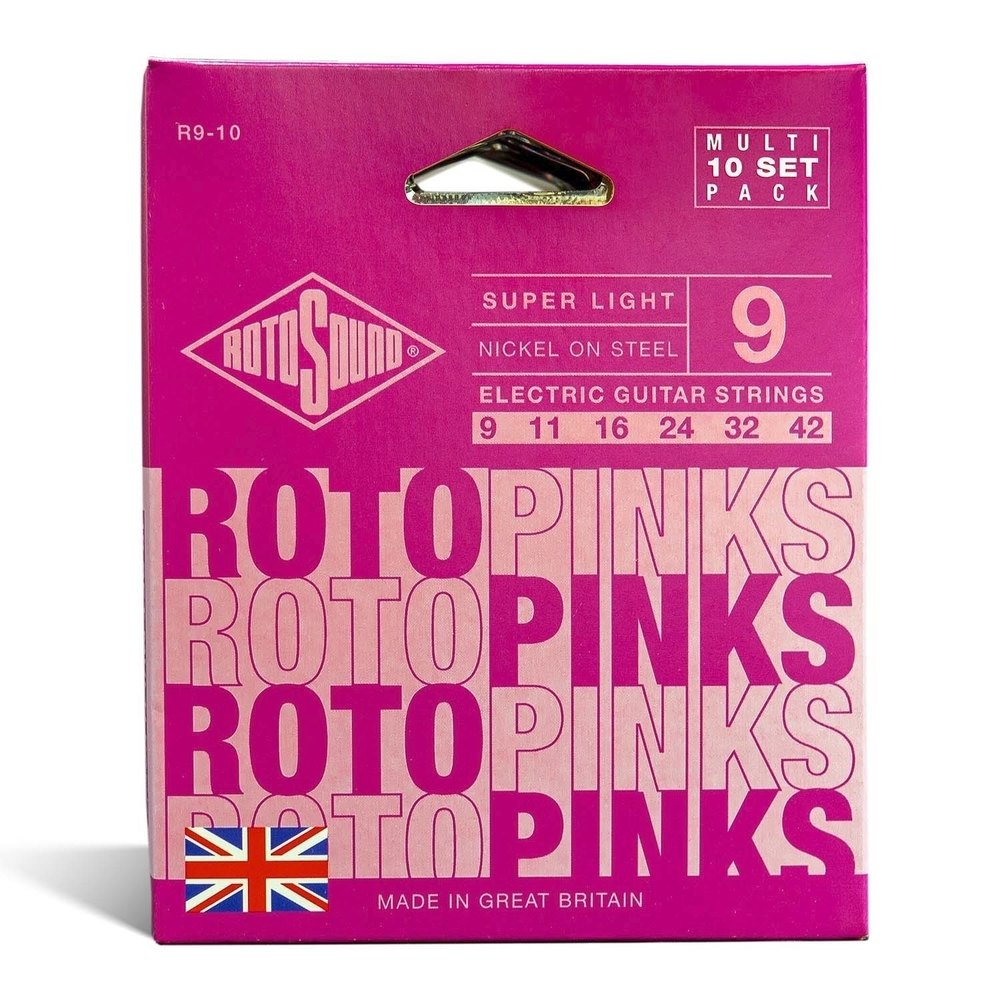 Rotosound Roto Pinks R9-10 elgitarrsträngar 9-42, 10 set