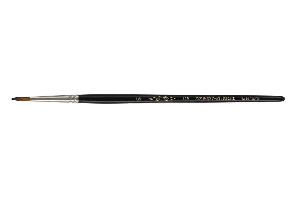 Habico nr. 115 retuscheringspensel i rödmård, 13 mm