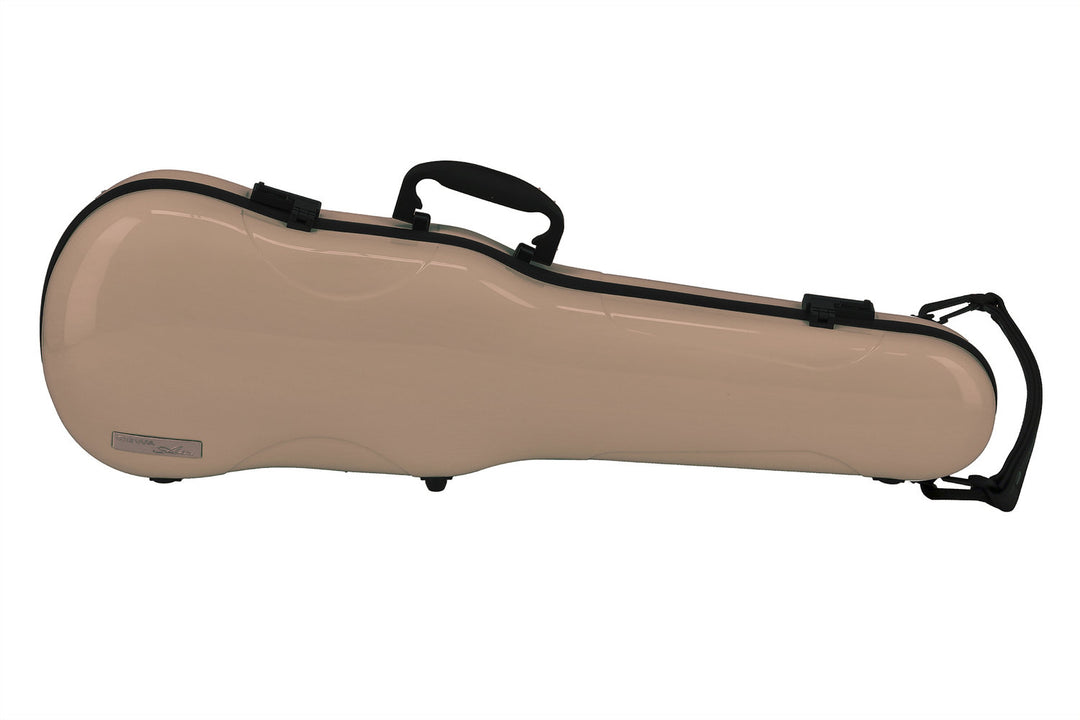 GEWA formgjutna fiolfodral Air 1.7 - beige högglans (med sidohandtag)