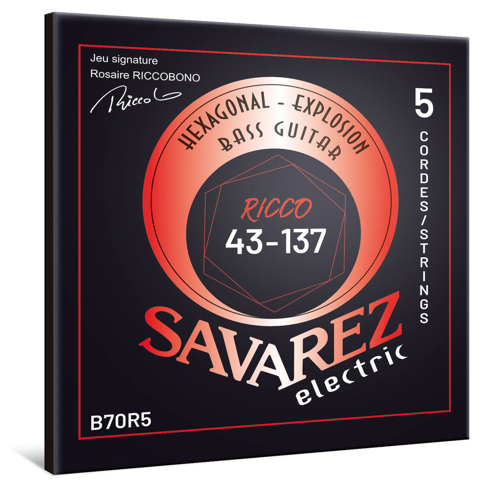 Savarez B70R5 Hexagonal Explosion 5-strängade bassträngar, Ricco