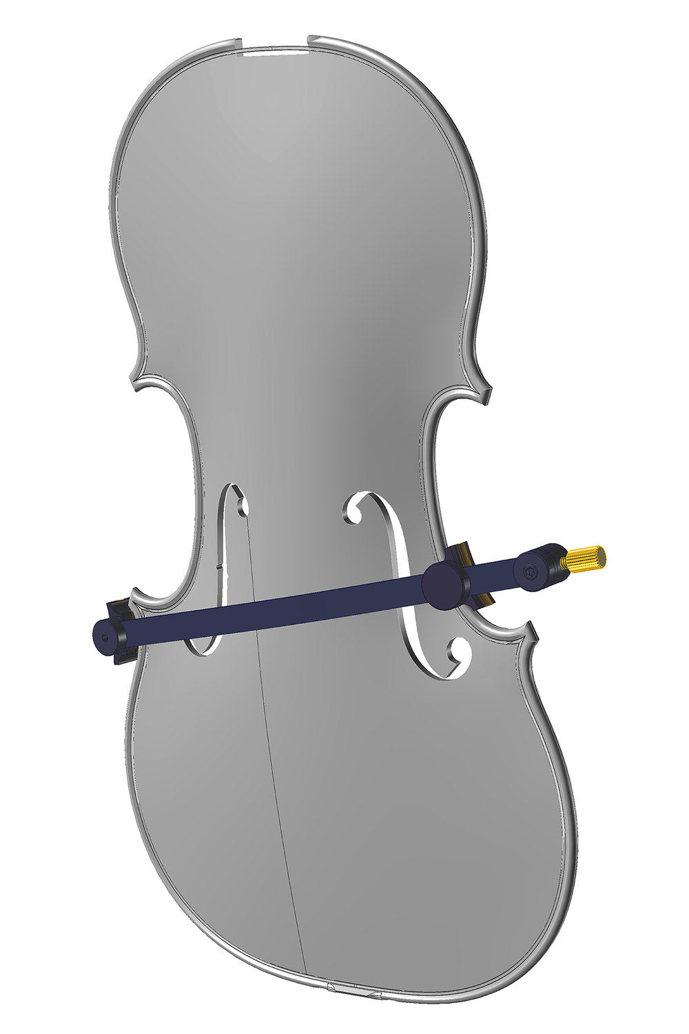 GEWA sprickklämma i aluminium för fioler och viola, 180 till 220 mm