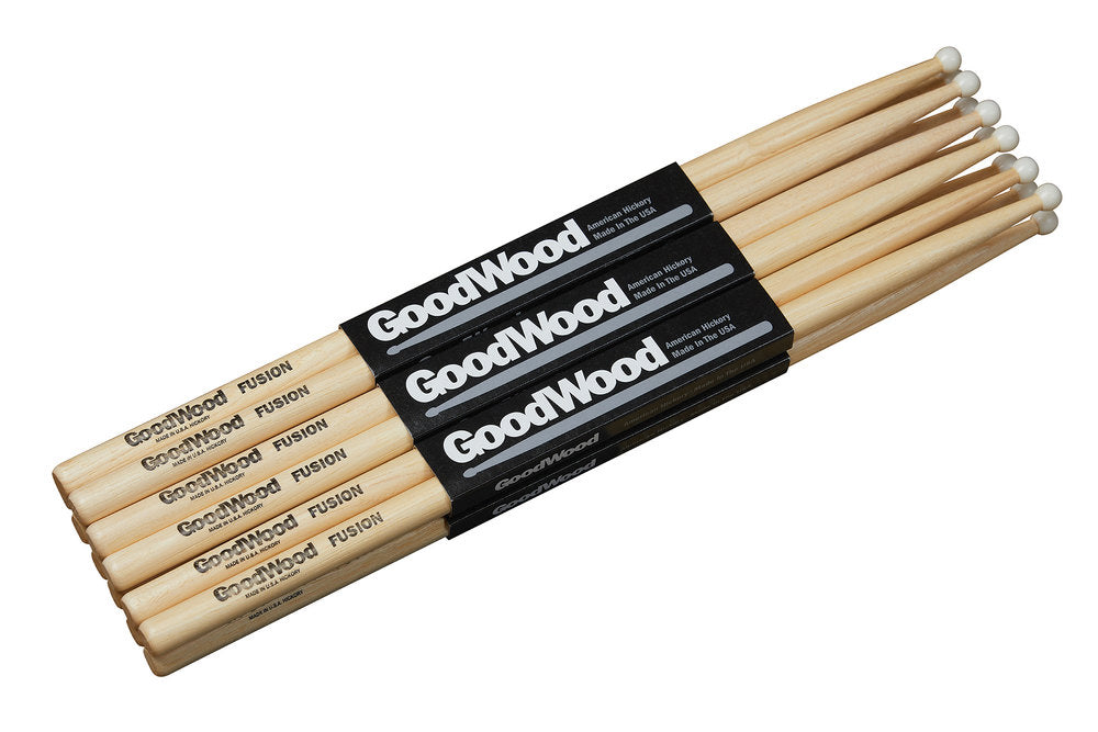 Vater Goodwood Fusion trumstockar, hickory 2:a sortering, nylonspets