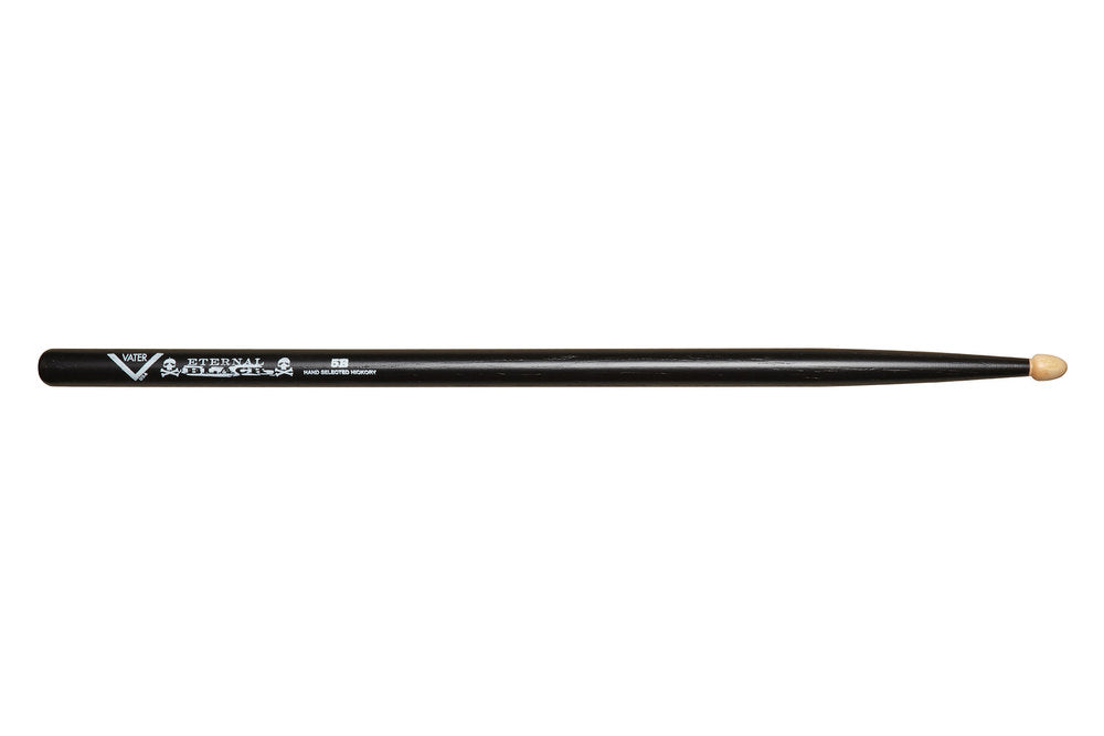 Vater Eternal Black 5B trommestikker, hickory, træspids