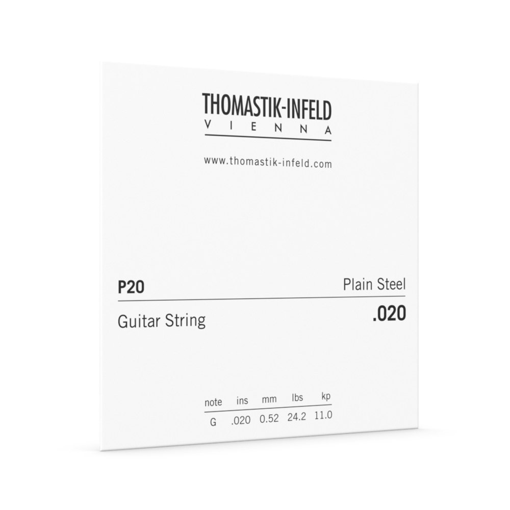 Thomastik-Infeld P20 elgitarrsträng .020, blank mässingsbelagt stål