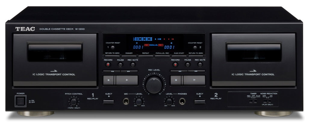 TEAC W-1200 dubbelkassettspelare (svart)