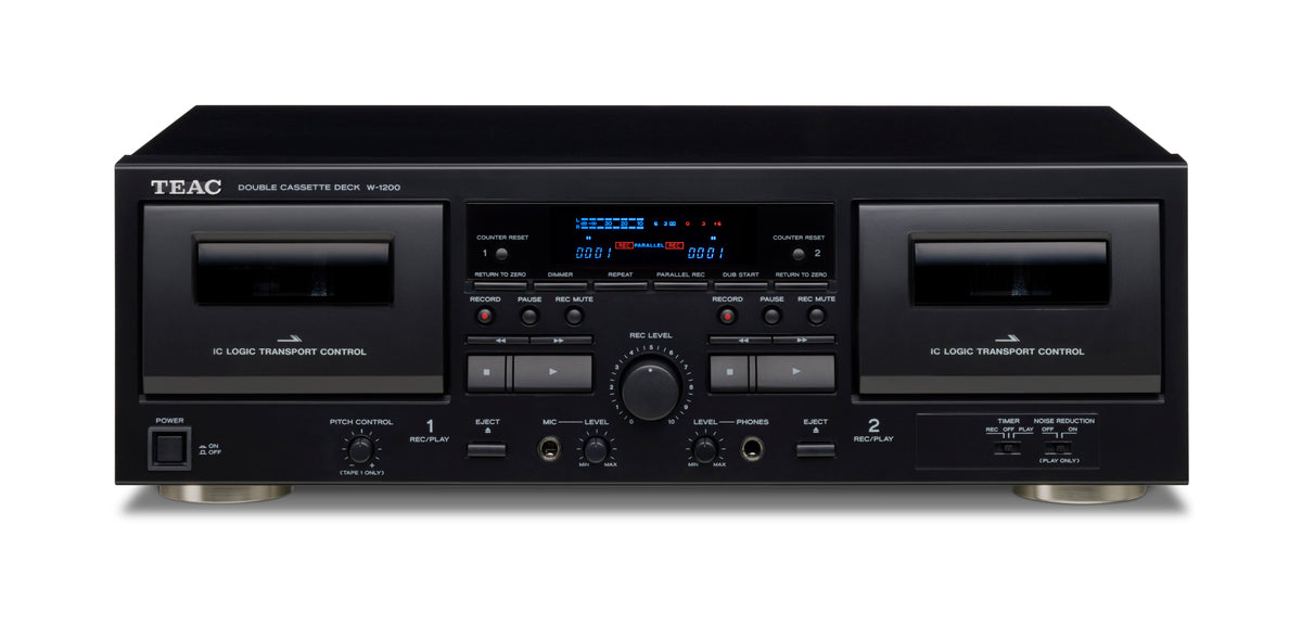TEAC W-1200 dubbelkassettspelare (svart)