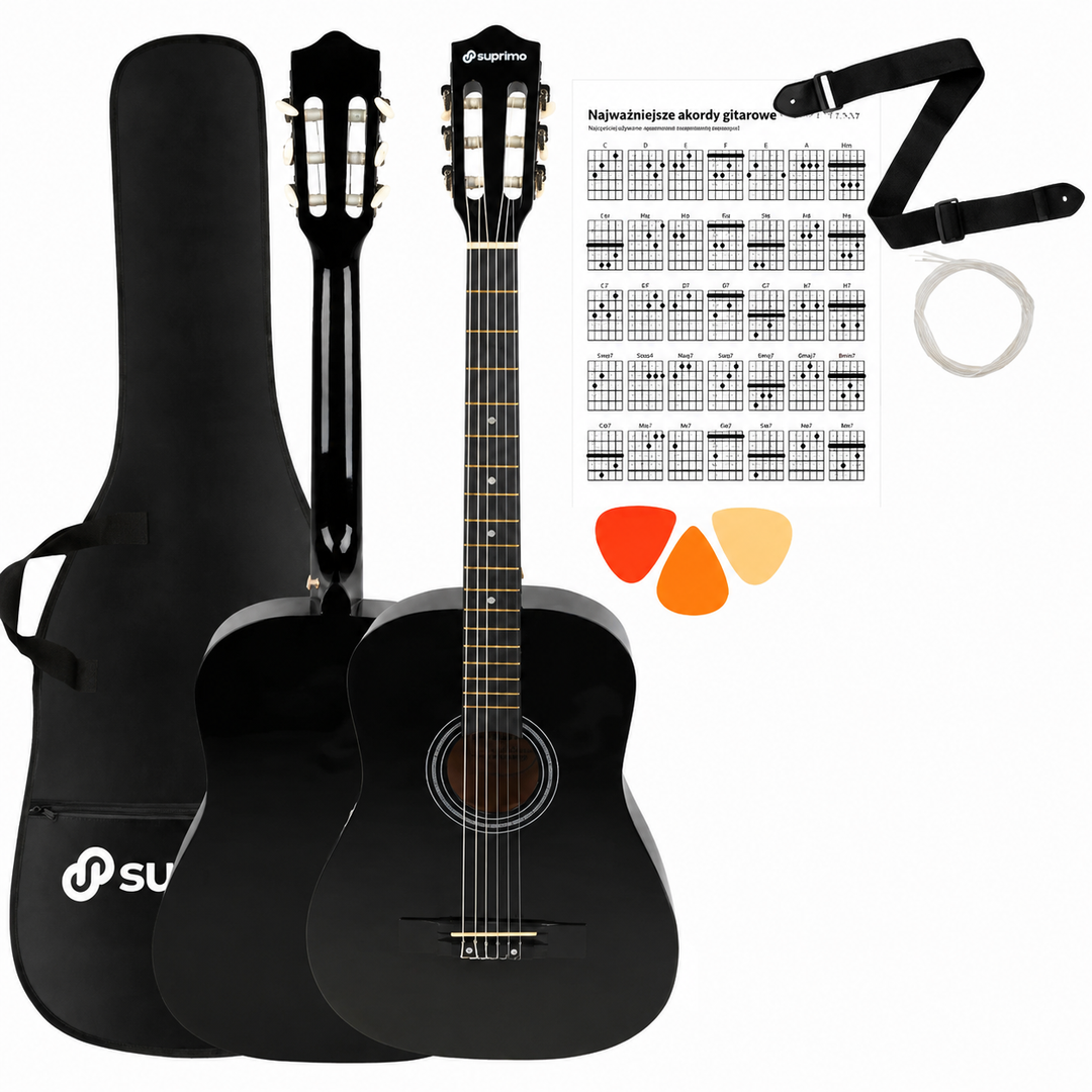 Suprimo CGS2 BK Klassisk gitarrset 4/4, Svart