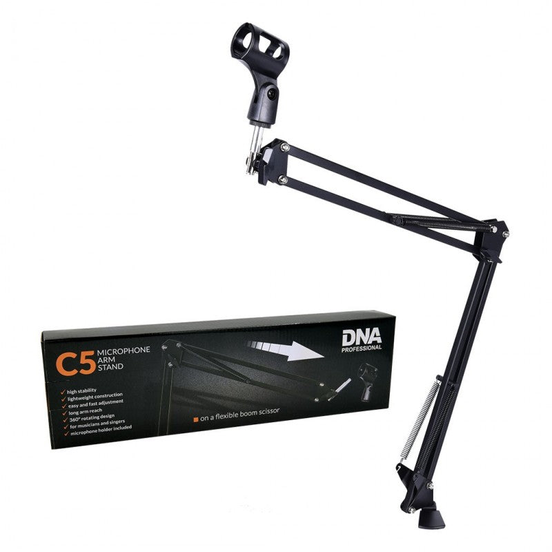 DNA C5 bords mikrofonstativ med bomarm