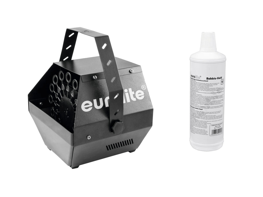EUROLITE set B-100 bubbelmaskin svart DMX + bubbelvätska 1 l