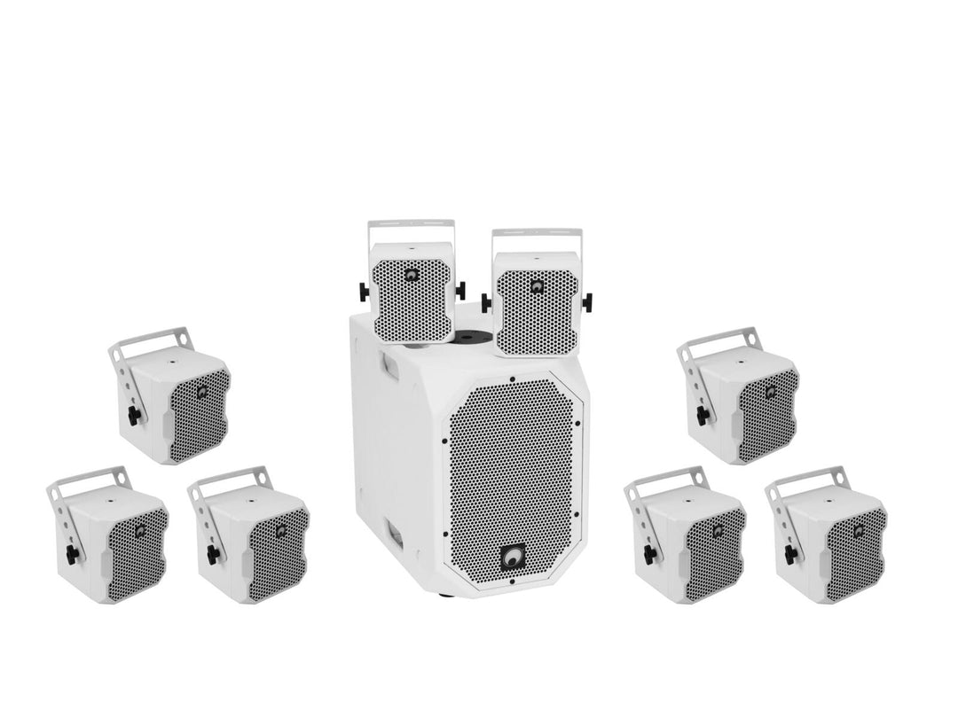 OMNITRONIC set BOB-10A wh + 8x BOB-4 wh